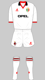 ac milan 1995 uefa champions league kit
