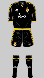 real madrid 2000 uefa champions league final kit