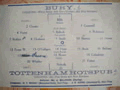 bury v spurs programme september 1932