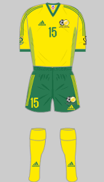 south africa 2002 world cup change  kit