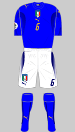 italy 2006 world cup white shorts