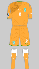 cote d'ivoire white and oragne socks world cup 2010
